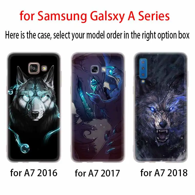 Fierce Snow Wolf Silicone Case For Samsung A52 A32 A12 A72 A42 A21S 5G A3 A5 A6 A7 A8 Plus 2018 Cover | Мобильные телефоны и