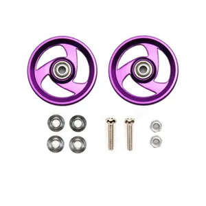 RFDTYGR 4 комплекта мини 4wd 19 мм алюминиевые ролики самодельные детали для Tamiya Mini 4WD 19 мм цветное алюминиевое направляющее колесо 95326