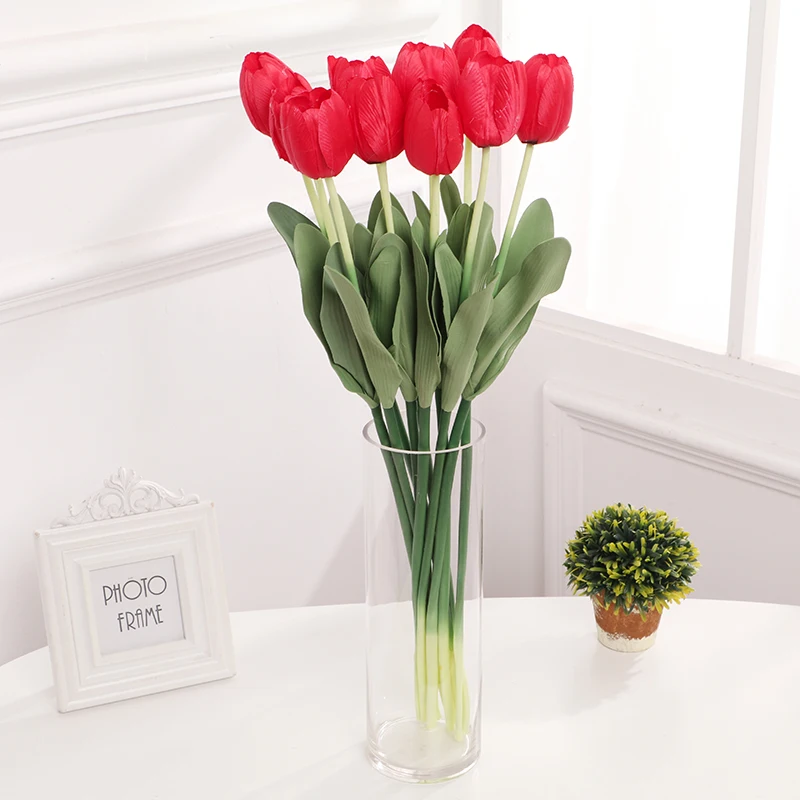Искусственный Шелковый цветок тюльпана 10 упаковок