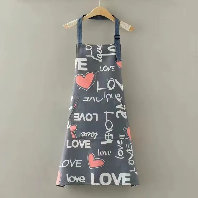 Apron for Kitchen Sleeveless Cotton Woman Halter Adjustment Korean for Home Cleaning enlarge