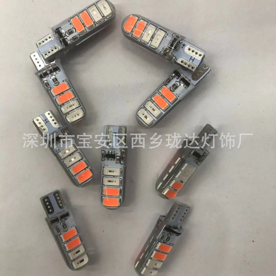 Двухцветная автомобильная светодиодная лампа T10 5630 8smd двухцветная лампа-вспышка