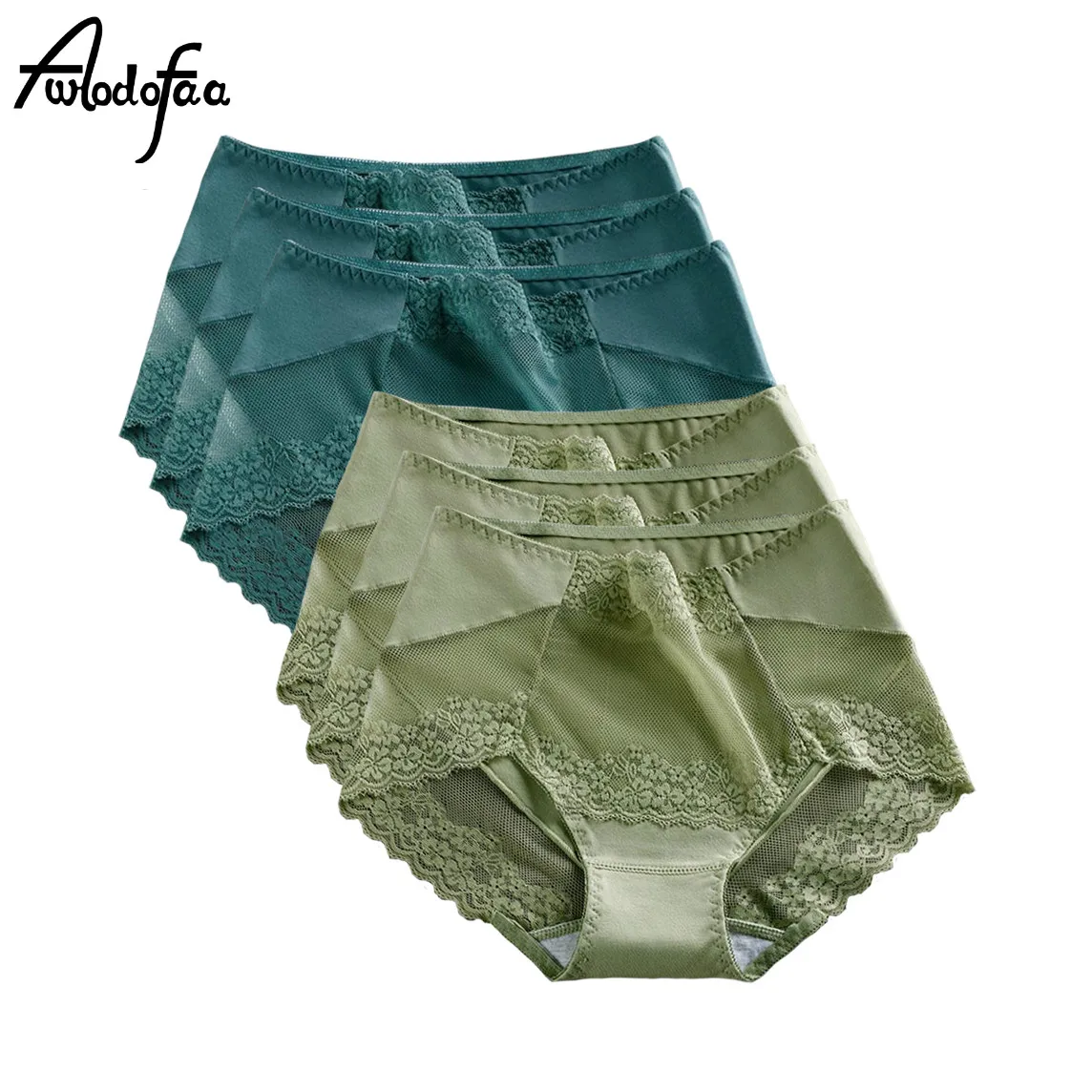 

6Pcs/lot Women's Panties Sexy Underwear Lace Panties Lingerie Female Floral Lace Briefs Perspective Design Ladies Pantys Large