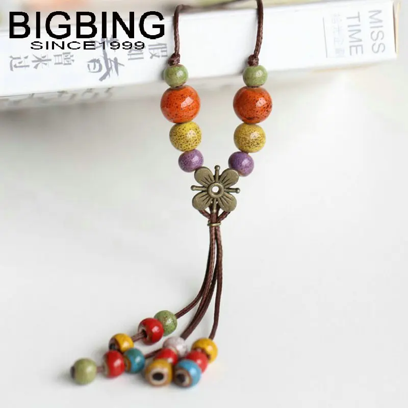 Модные ювелирные изделия C096 BIGBING красочные керамические бусины кисточки кулон