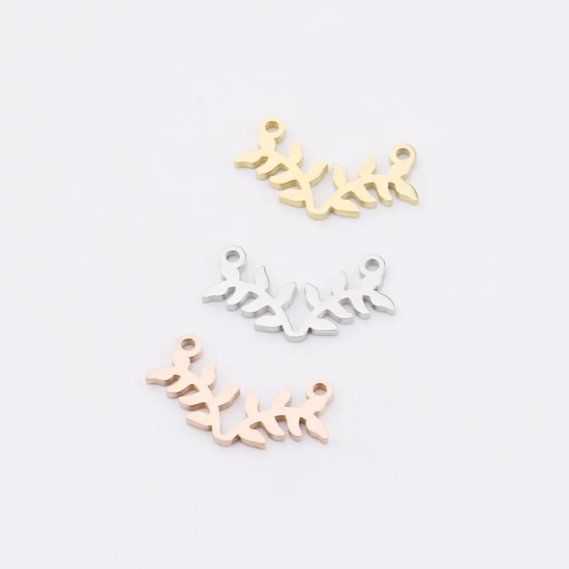 

Fnixtar 20Pcs 20*10mm Branches Connector Charms Mirror Polish Stainless Steel Charms For DIY Making Necklace Braid Bracelet
