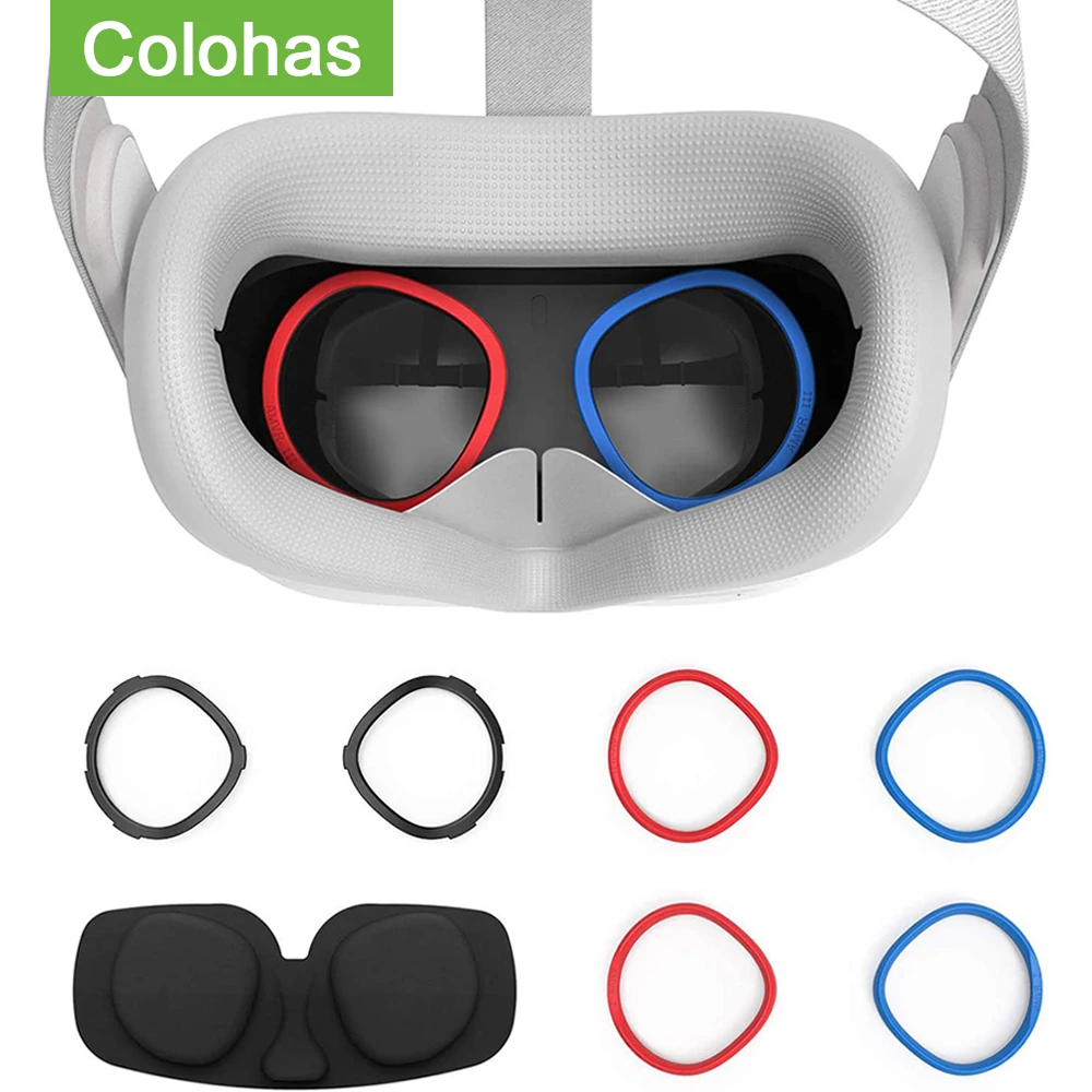 

3-в-1 силиконовый чехол для лица и объектив против царапин кольцо для Oculus Quest 2 Водонепроницаемый Анти-мазок для Oculus Quest аксессуары