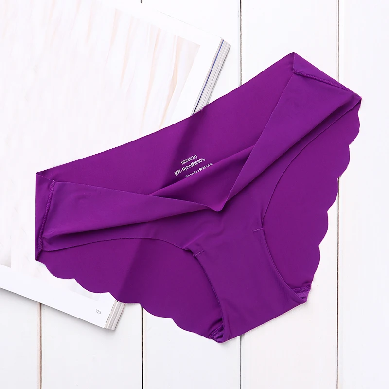 Высококачественные женские бесшовные трусики однотонное ультратонкое нижнее