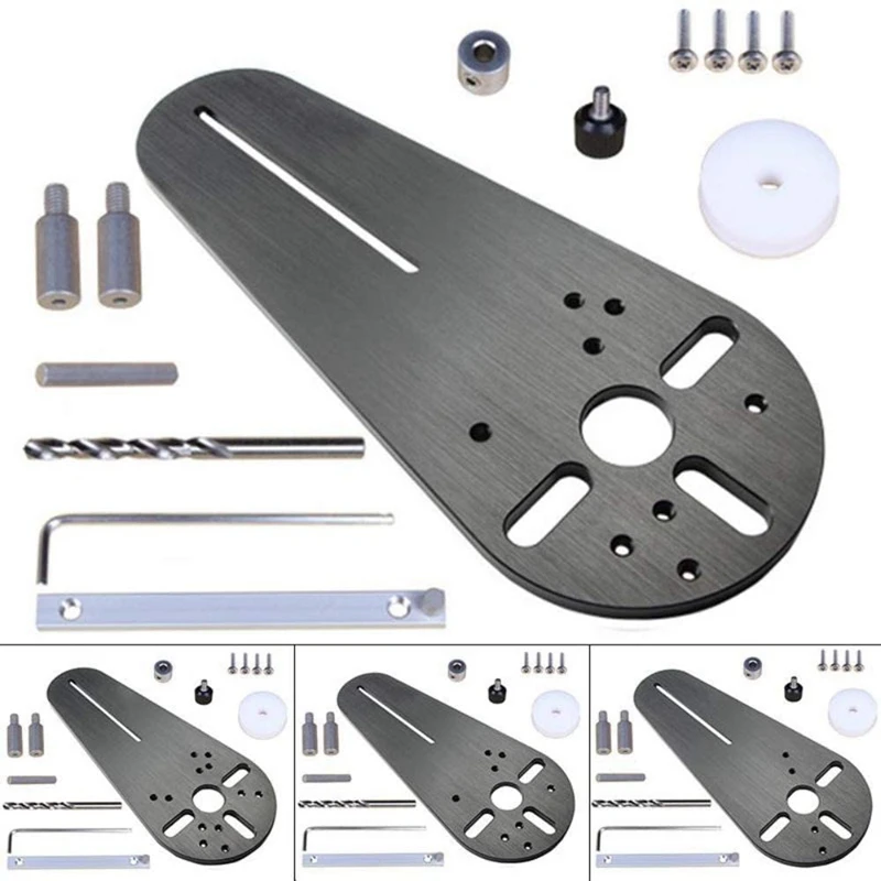 

1SET Circle Cutting Jig for Small Wood Routers/Electric Hand Trimmers Woodworking Milling Circle Milling Groove -Type A