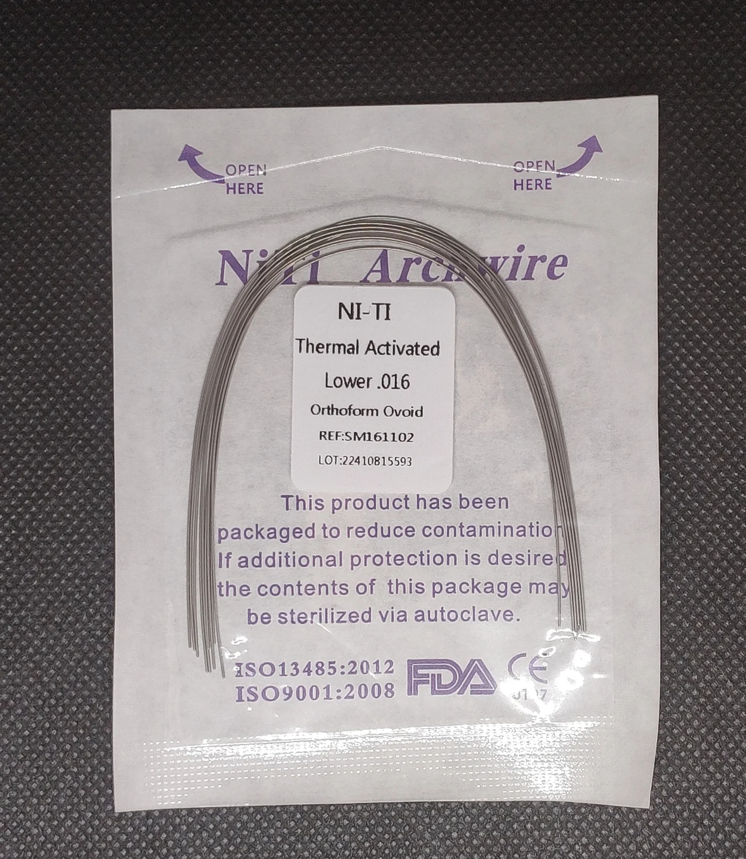 

5 Packs Dental Orthodontics Thermal Activated Niti Round Arch Wire Ovoid Form 50 Pcs