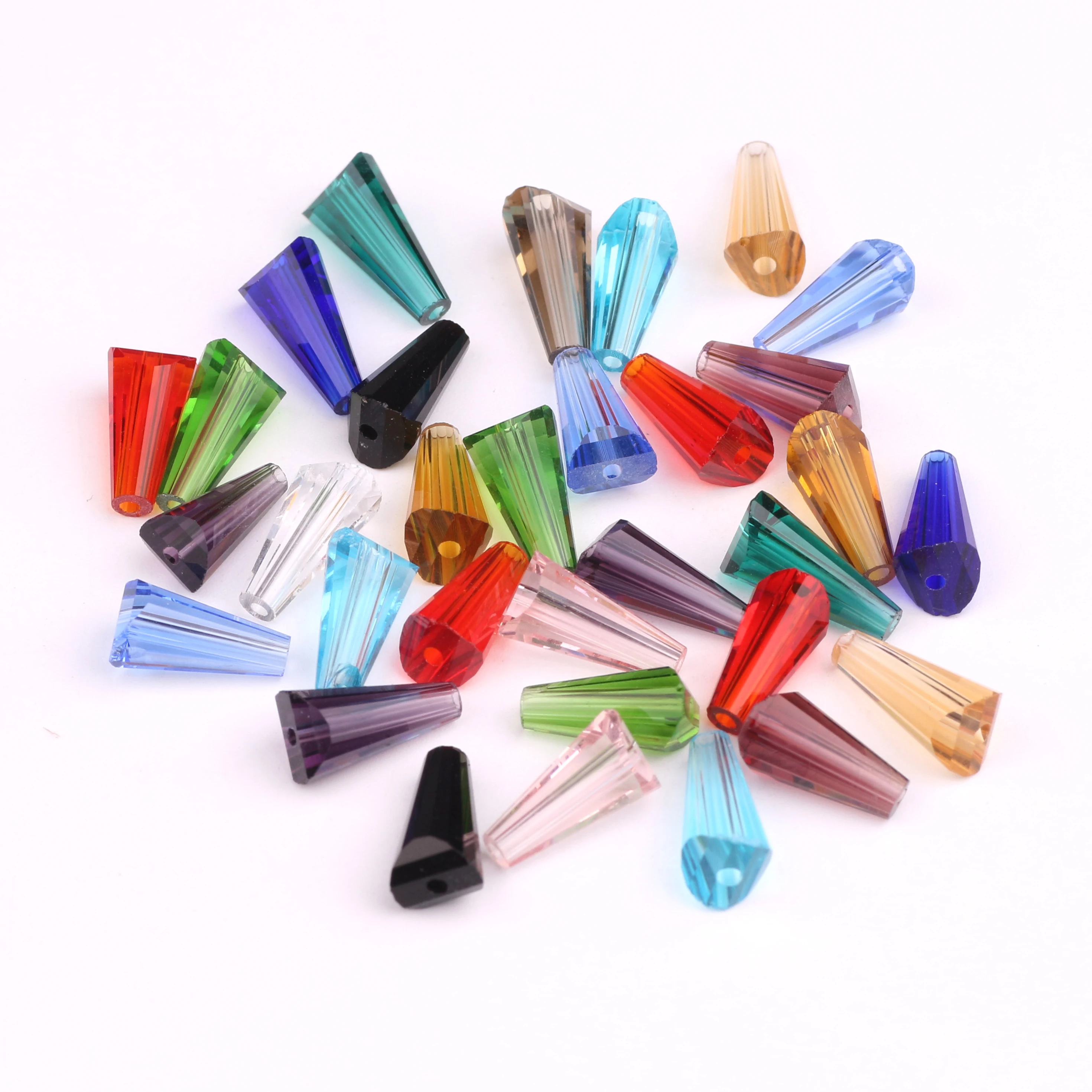 Граненые стеклянные бусины в виде пагоды для изготовления ювелирных изделий