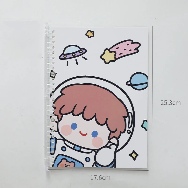 

30-page astronaut-style cute coil notebook loose-leaf creative cute notepad portable blank notebook student stationery notebook
