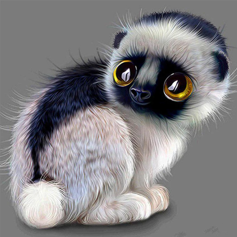 Новая алмазная живопись милая мультяшная животная вышивка своими руками полная