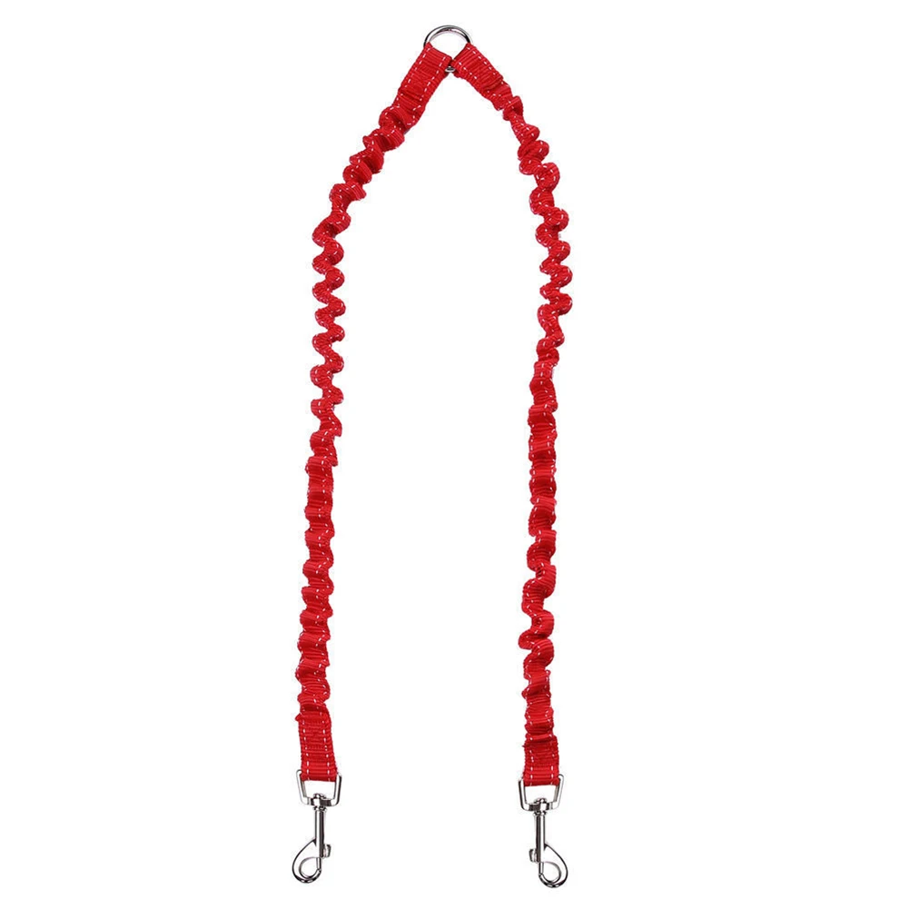 

1 Pcs Pet Dog Lead Leash Traction Rope Splitter 1 to 2 Double Way Elastic Outdoor HY99