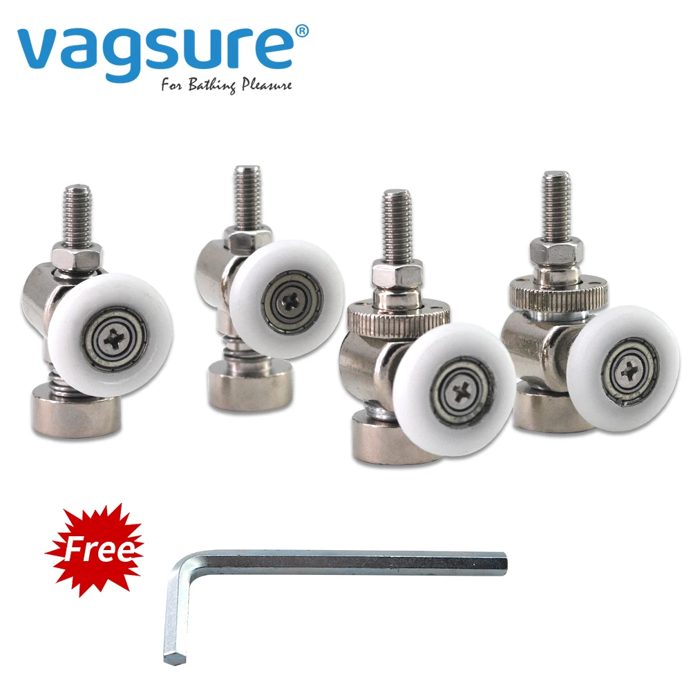 4 шт./лот 23/25 мм специальный дизайн шкив для ванной и душа 2 шт. вверх дверной ролик