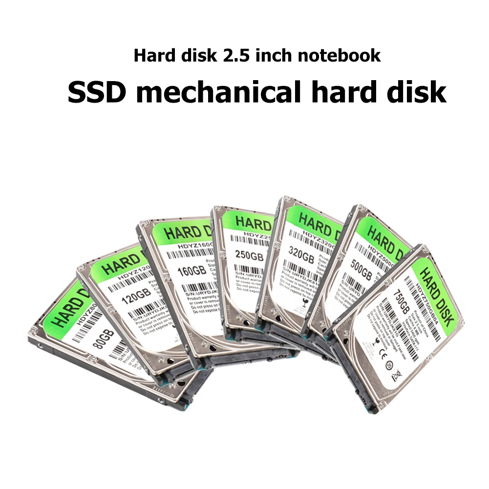 Accesorios para ordenador, disco duro interno HDD SATA III de 120 pulgadas, 80GB, 160GB, 250GB, 320GB, 500GB, 2,5 GB, 5400 RPM, para portátil y PC