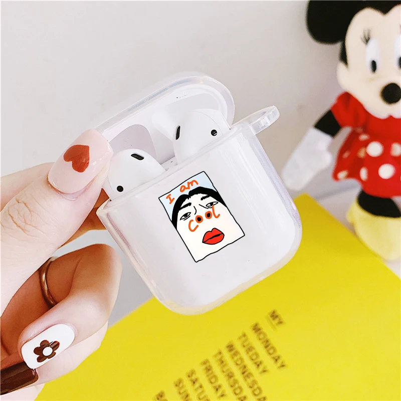 Прозрачный чехол для наушников Apple AirPods 2 1|Аксессуары наушников| |