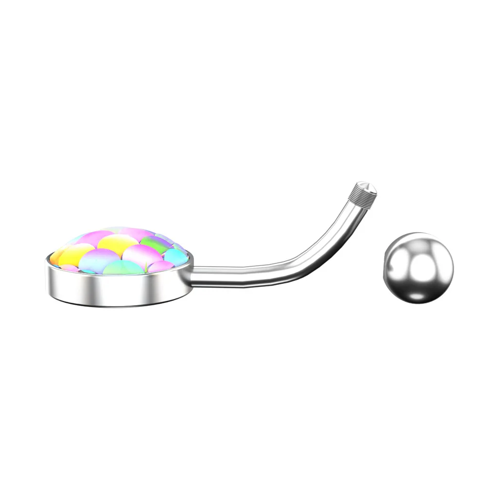 Серьги-гвоздики из титана с блестками антиаллергенные 1 шт. |