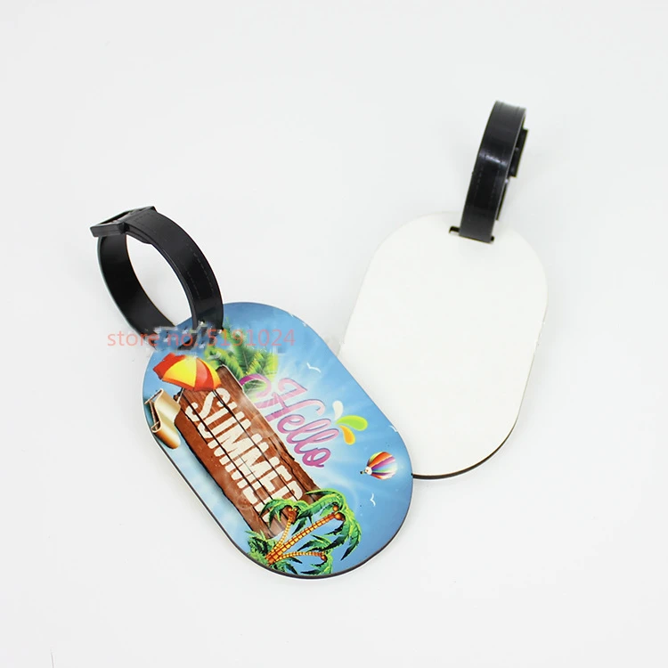 20 шт./лот сублимационные ДВП деревянные бирки для багажа с дырочным отверстием