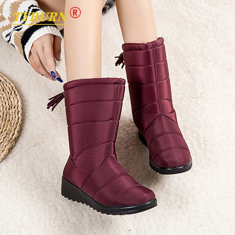

43Warm Snow Boots Plush Waterproof Ladies Ankle Boots Women's High Top Short Boots Comfortable Women's Shoes Fashion Tassels New