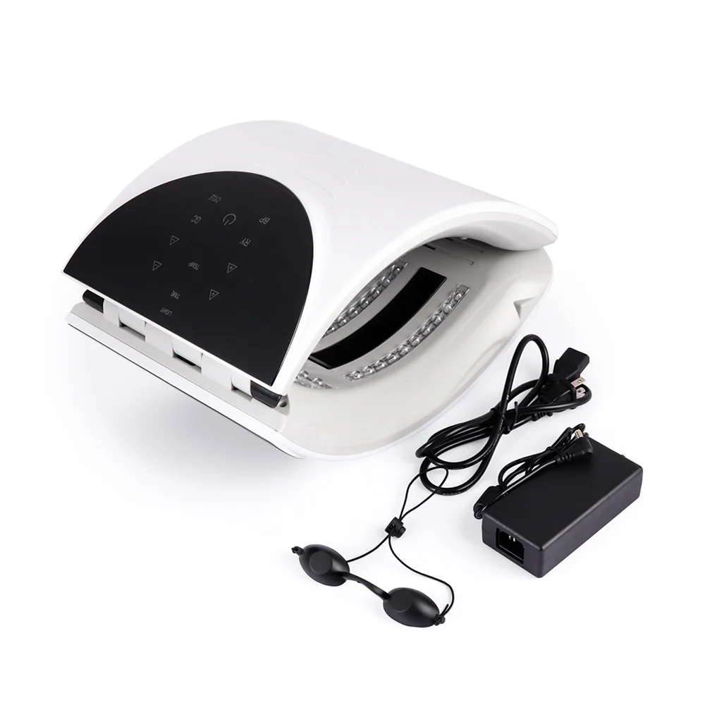 Складной Фотон PDT светодиодный светильник маска для лица машина 7 цветов лечение акне отбеливание лица Омоложение кожи светильник терапия