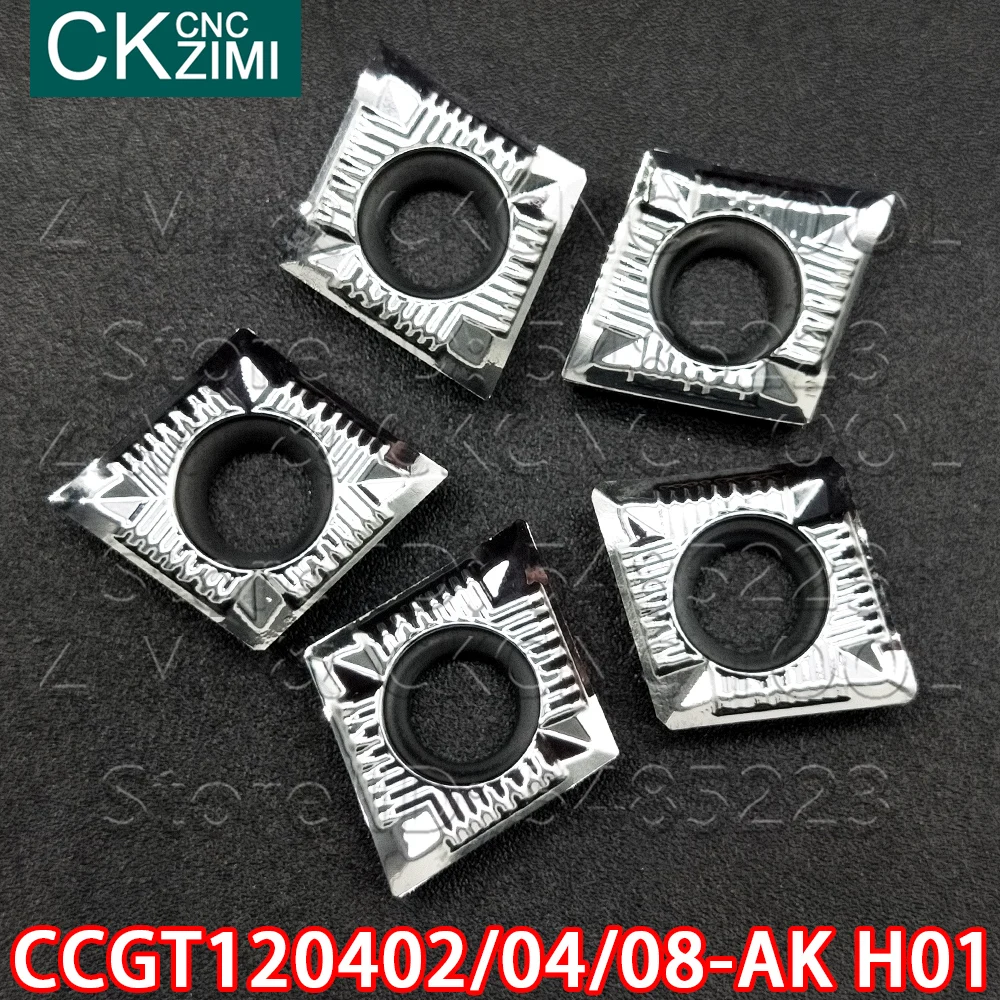 

CCGT120402-AK H01 CCGT120404-AK H01 CCGT120408-AK H01 CNC Carbide Aluminum Blade Turning tool Cutting tool CCGT aluminum inserts