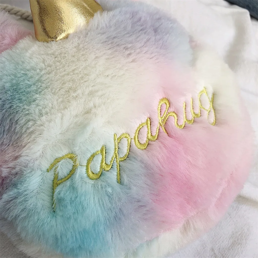 Зимние милые девичьи сердца Мороженое цвет уникальная сумка плюшевая