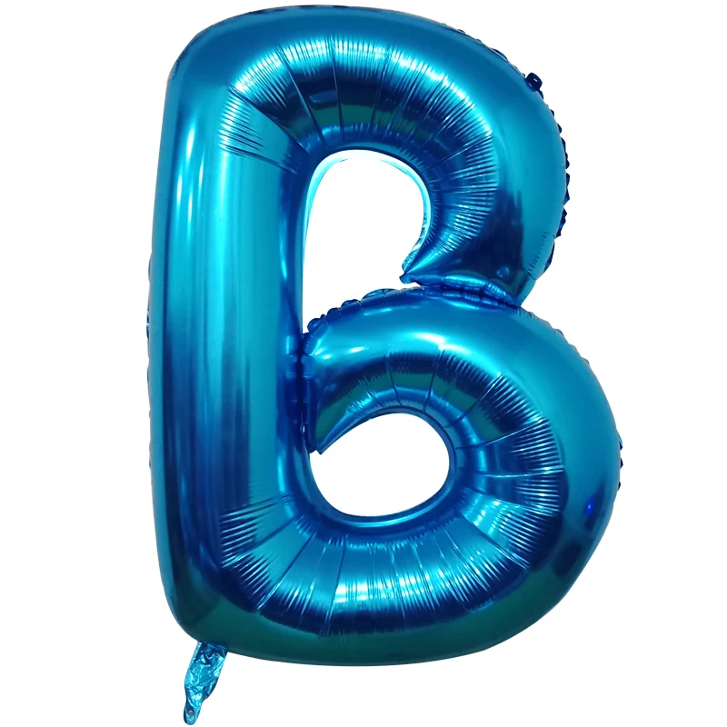 40 inch Blue aluminum film letter balloon Aluminum foil birthday Party wedding supplies Decorative photography props balloon