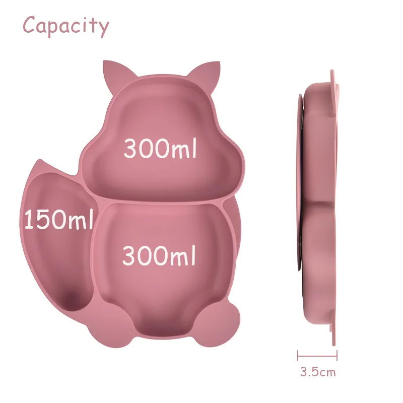 

3pcs/Set Baby Training Toddler Plate Baby Cartoon Dinner Plate Set With Straw Portable Feeding Fork Spoon Kids Food Bowl Set