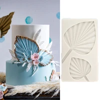 palm spear silicone cake mold fondant molds cake decorating fan leaf fondant soap mold resincandle molds baking accessories