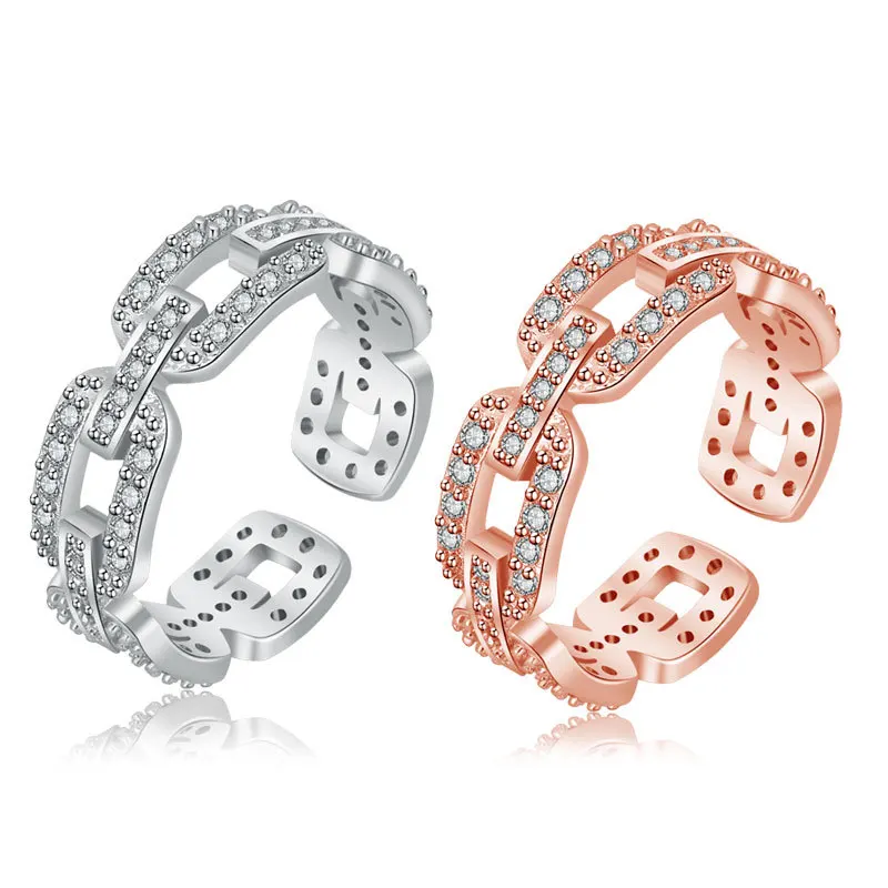 

European and American Retro Simple Hollow Ring for Women Korean Fashion Temperament Personality Open Ring All-match Jewelry