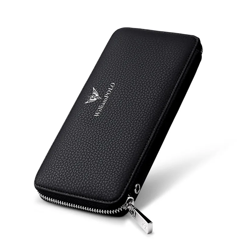 Кожаный люксовый бренд мужские кошельки длинный мужской кошелек клатч деловой