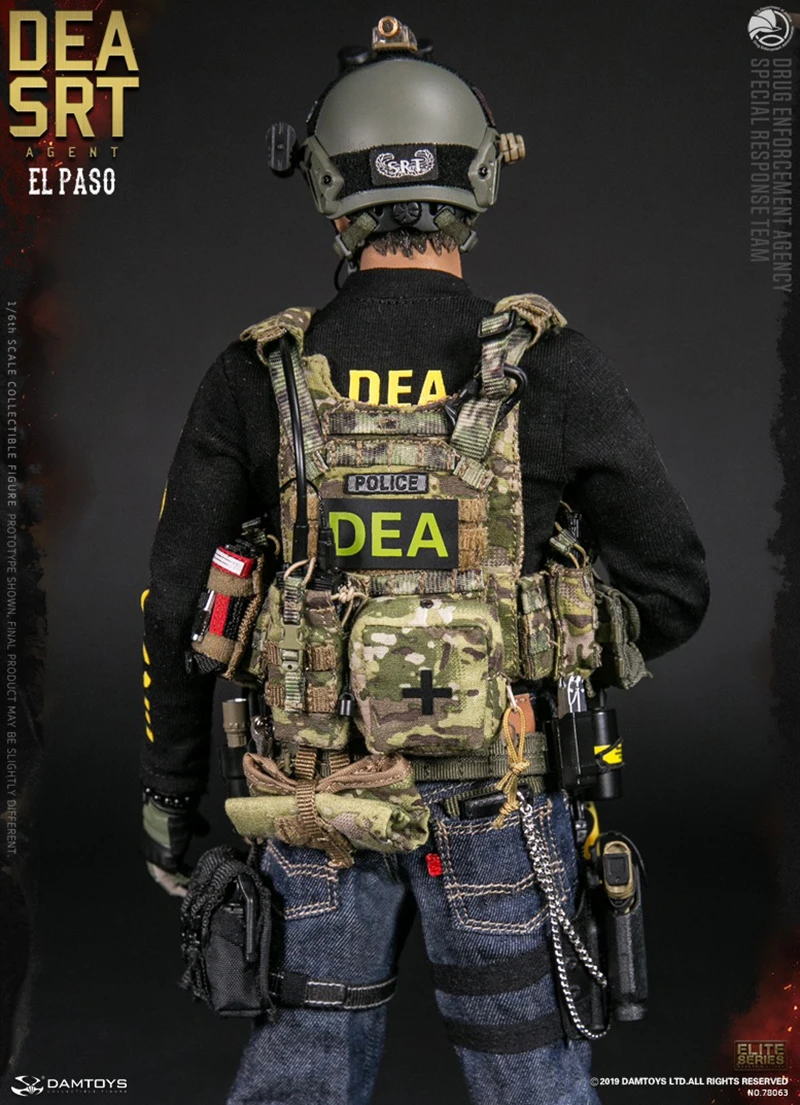 Для любителей коллекции подарки DAMTOYS 1/6 DEA SRT(специальная команда отклика) агент EL PASO(78063) для коллекции фанатов