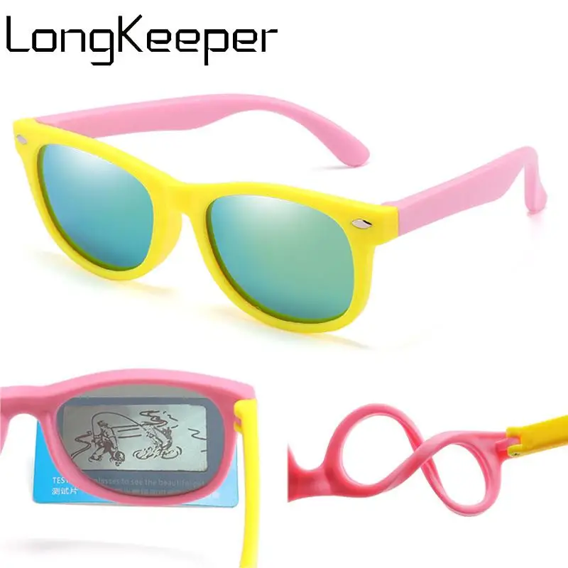 Солнцезащитные очки LongKeeper TR90 для мальчиков и девочек поляризационные гибкие