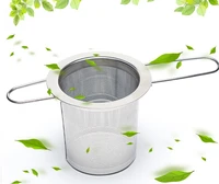 new reusable metal 304 stainless steel tea strainer creative tea filter folding handle tea infuser wb1104