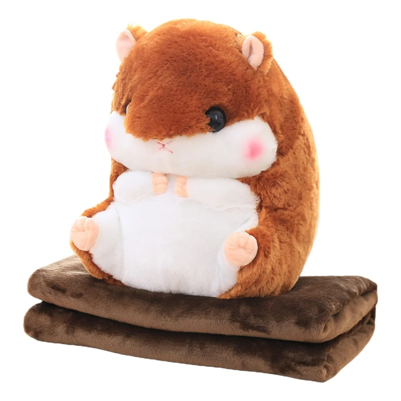 

Office Lunch Break Cute Hamster Pillow Blanket Multifunctional Combination
