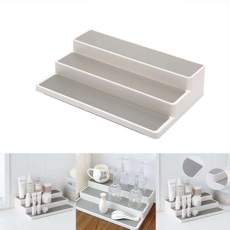 

1 Pc 3 Layer Kitchen Shelf Pantry Storage Can Spice Jar Rack Shelves Organiser Tool