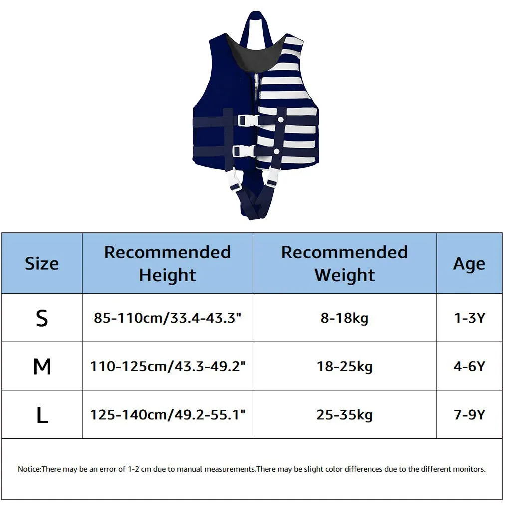 

Child Life Vest Kid Swimming Neoprene Jacket For Boys Girls Buoyancy Safety Suit Boating Beach Swim Surf Ski Drift Water Sports