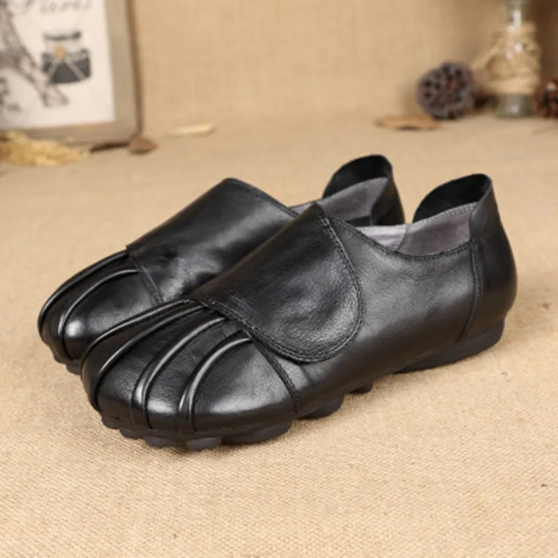 

Leather shoes women's 2020 spring summer new retro casual single shoes women's leather comfortable breathable flat shoes