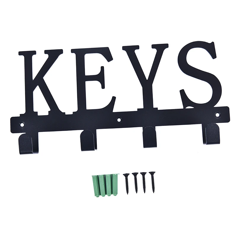 

High Quality & Durable Vintage KEY HOLDER Storage Hooks WALL MOUNTED Grey Metal Rack Hanger Shabby Chic