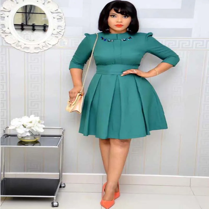 Элегантное плиссированное платье трапециевидной формы африканская одежда