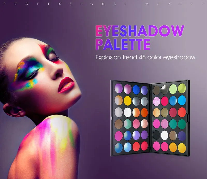 IMAGIC Nieuw palet 48 kleuren Oogschaduw макияж тонизирующий матовый Oogschaduw Flash en Gloeiende Oogschaduw Poeder пигмент Cosmetica