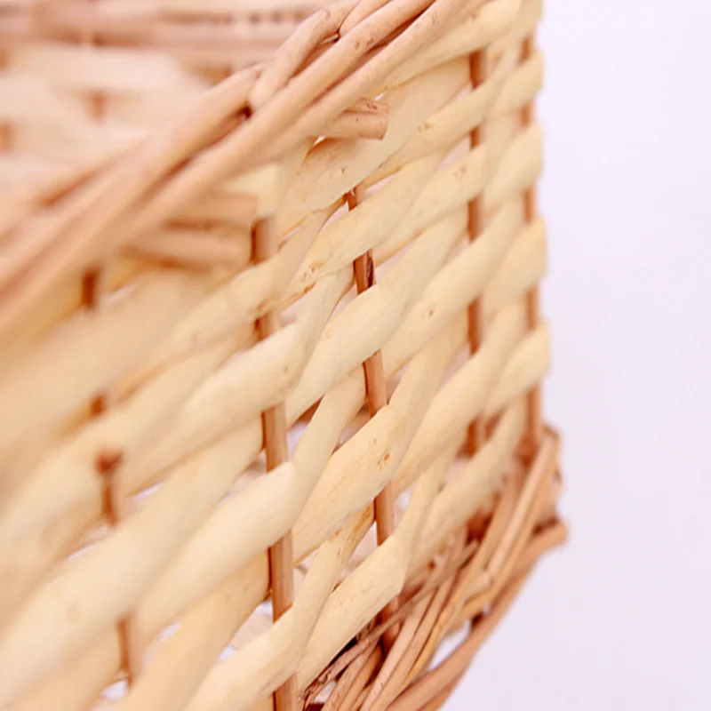 

Removable and washable rattan storage basket hand made bamboo basket small portable fruit basket storage basket