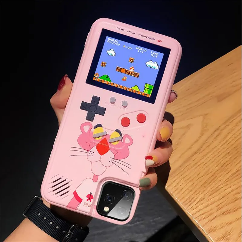 Полноцветный дисплей GameBoy чехол для телефона для iphone 11 Pro MAX чехол Ретро тетрис игра задняя крышка для iphone XS MAX 6 7 8 plus X XR