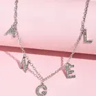 Ожерелье ювелирные изделия письмо ожерелье женское готическое эффектное модное ожерелье со стразами подарки Панк Личность