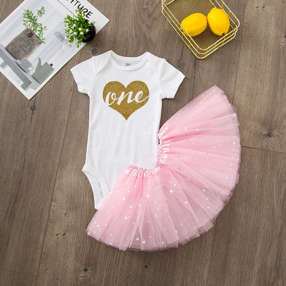 

My Little Baby Girl First 1st Birthday Party Dress Cute Pink Tutu Cake Outfits Infant Dresses Baby Girls Baptism Clothes 3m-24m
