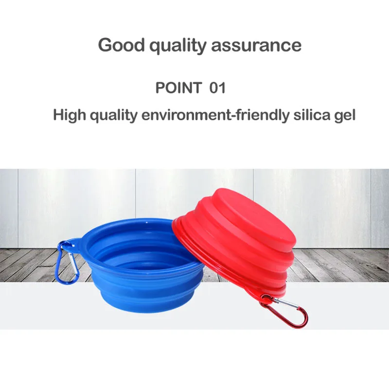 Силиконовая складная миска для собаки тарелка питомцев портативная путешествий