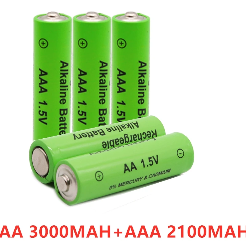 AA AAA 1 5 V 3000 MAH аккумуляторная батарея V. перезаряжаемый Новый Alcalinas drummey для