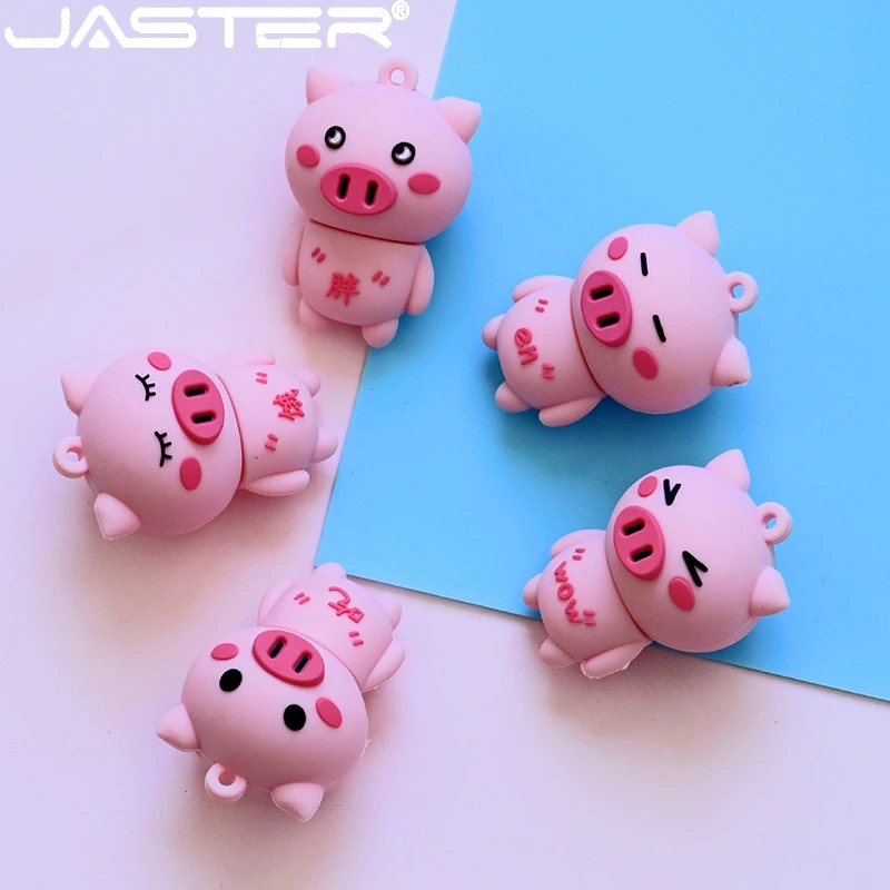 С рисунком поросенка Розовый Флеш диск USB 2 0 4GB/8GB/16GB/32GB/64GB 128G студенческие подарки