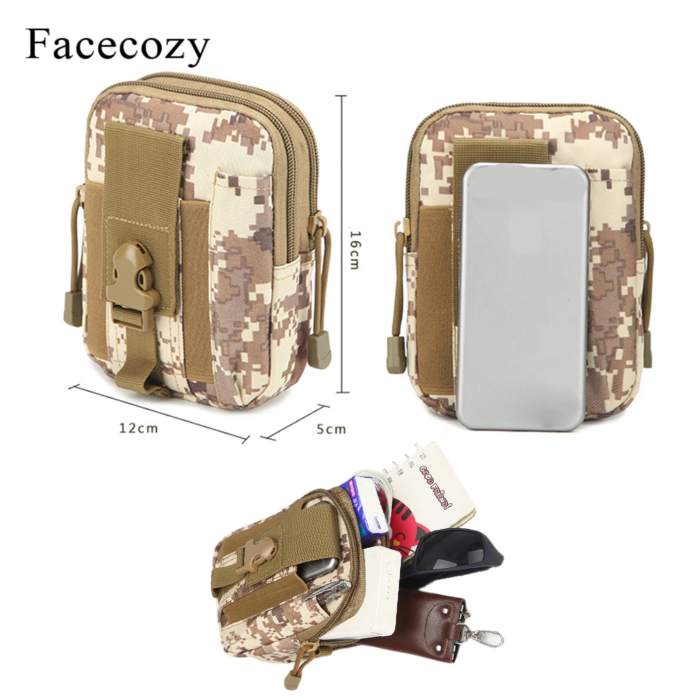 Спортивная тактическая сумка Facecozy поясная в стиле милитари для походов