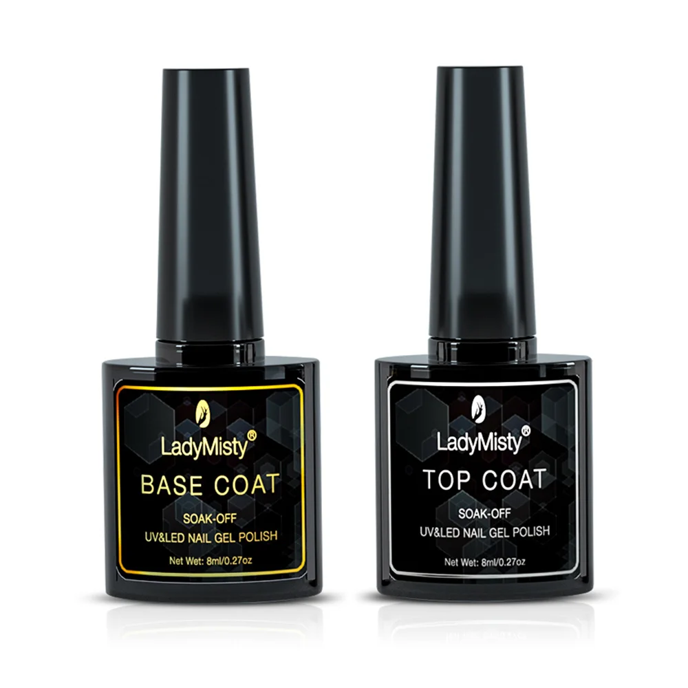 Базовое покрытие LadyMisty гель без протирания 2 шт./лот УФ-светодиодная основа