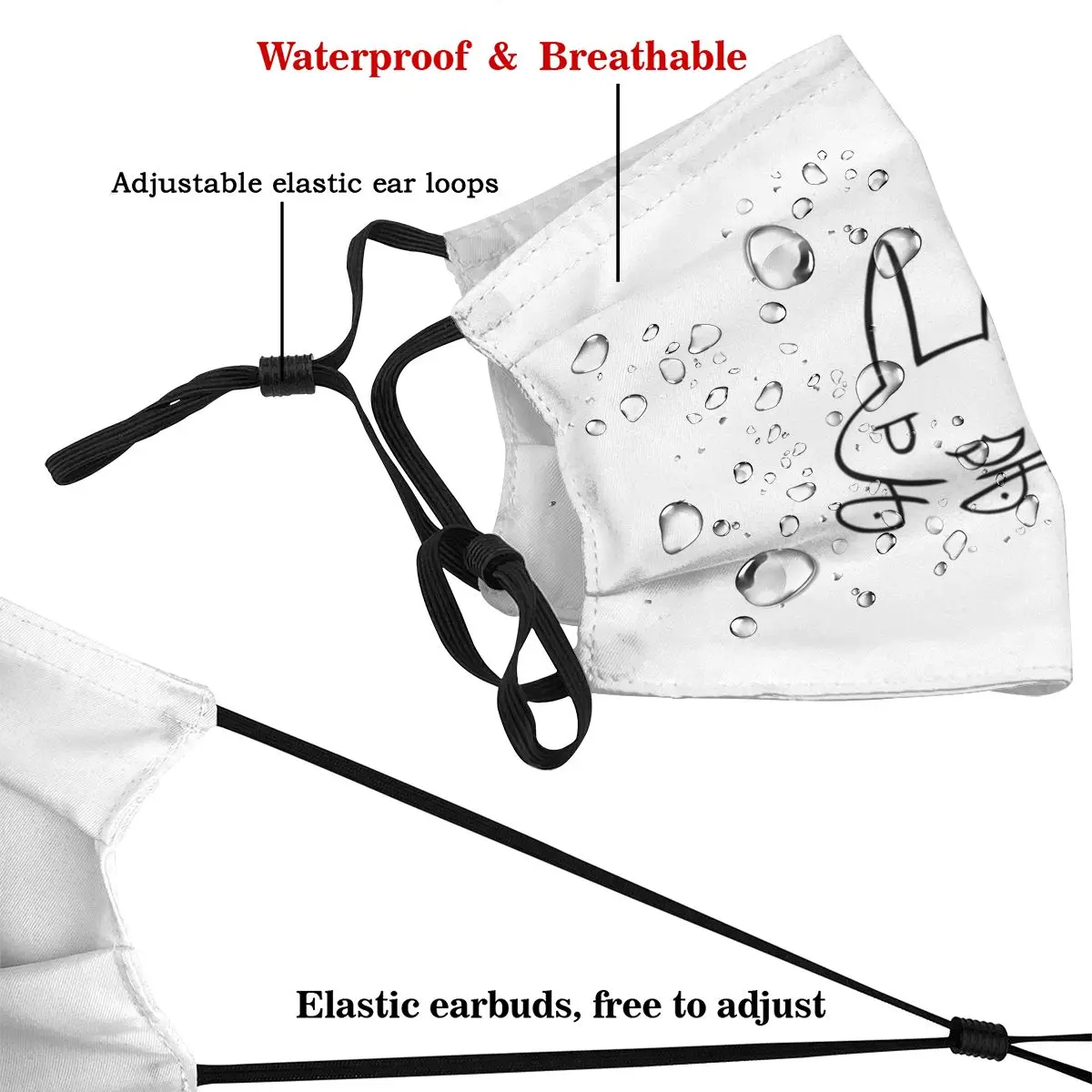 Made In Abyss Mouth Face Mask Nanachi Signature Cut Out Facial Lovely with 2 Filters Kawai | Аксессуары для одежды